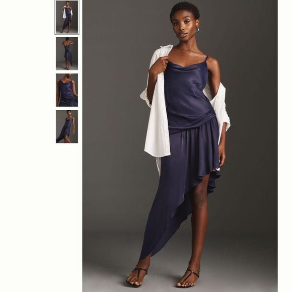 Anthropologie Slim Asymmetrical-Hem Dress - Picture 1 of 4
